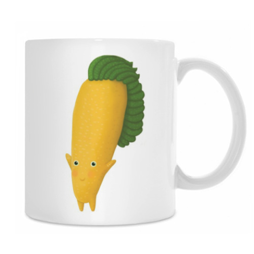 Кружка с принтом Веселые овощи