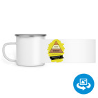 Кружка металлическая белая (круговая запечатка)