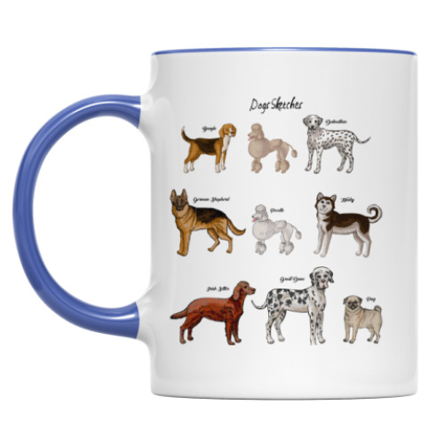 Кружка с принтом Собаки
