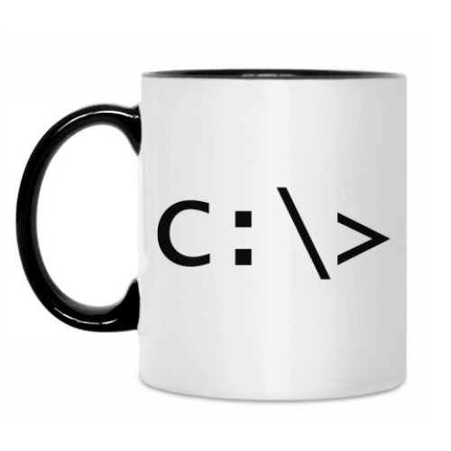 Кружка с принтом C: && /bin