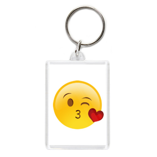 Брелок с принтом Emoji Смайл: Воздушный Поцелуй
