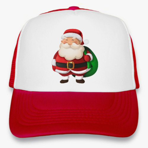 Кепка-тракер с принтом Дед Мороз