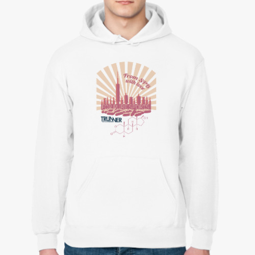 Толстовка худи с принтом 'За чистый спорт'