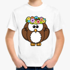 Сова с цветами