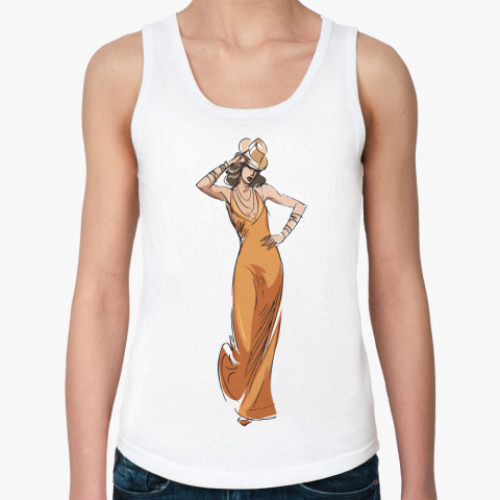 Женская майка с принтом Девушка