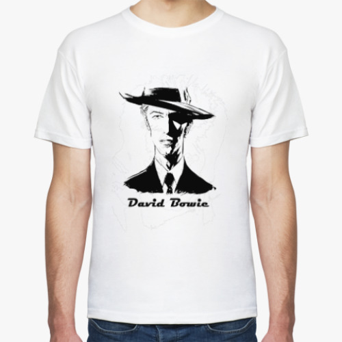 Футболка с принтом Дэвид Боуи в шляпе
