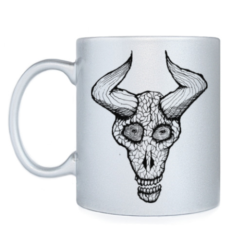 Кружка с принтом Bull skull/Бычий череп/Смерть/Western