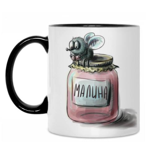 Кружка с принтом Муха