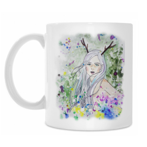 Кружка с принтом Лесная фея, эльф