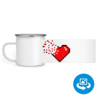 Кружка металлическая белая (круговая запечатка)