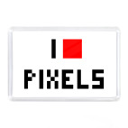 Магнит 7,5 x 5,1 см Я люблю пиксели