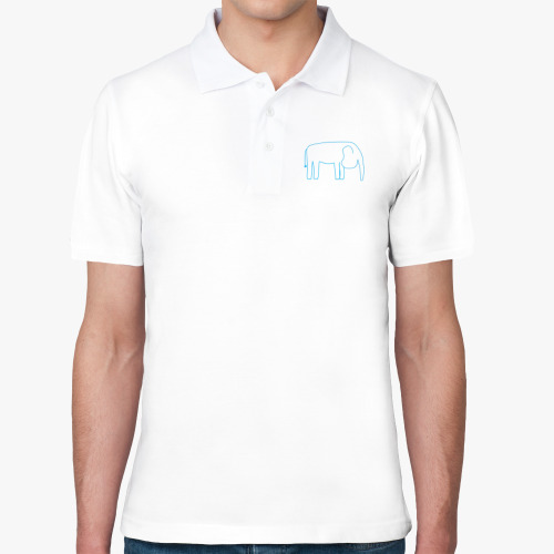 Рубашка поло с принтом Слон