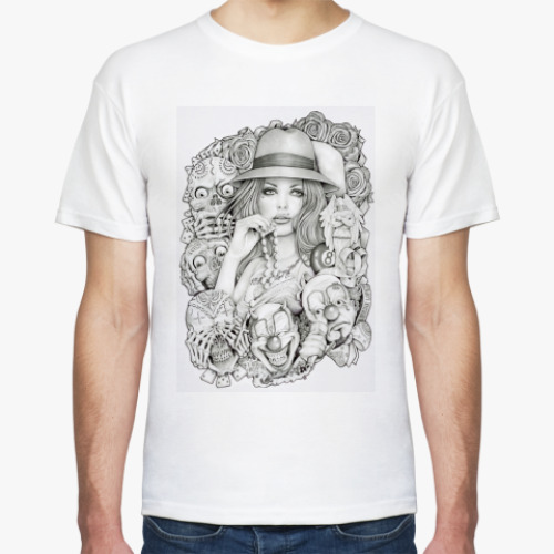 Футболка с принтом Old School Girl