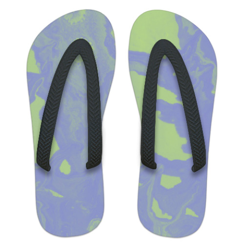 Шлепанцы (сланцы) с принтом пастель