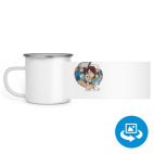 Кружка металлическая белая (круговая запечатка)