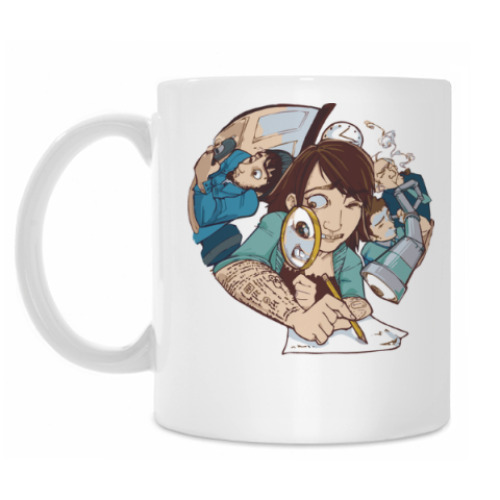 Кружка с принтом Студент на экзамене