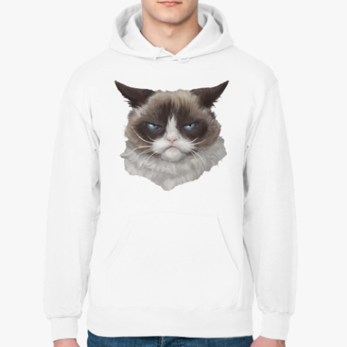 Толстовка худи с принтом Grumpy Cat / Сердитый Кот