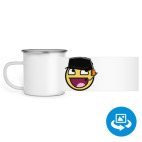 Кружка металлическая белая (круговая запечатка)