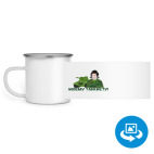 Кружка металлическая белая (круговая запечатка)