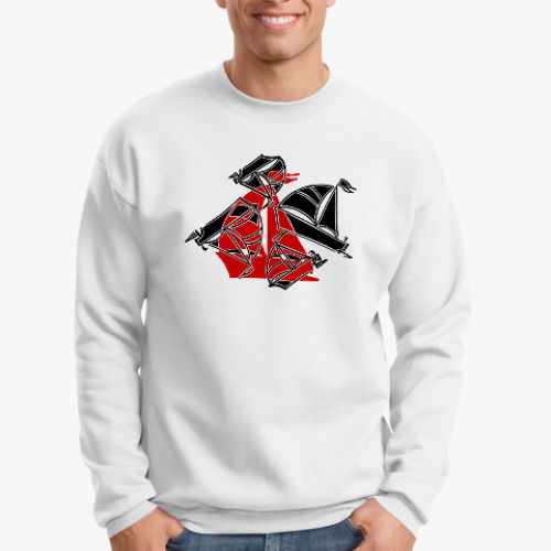 Свитшот с принтом Парусник