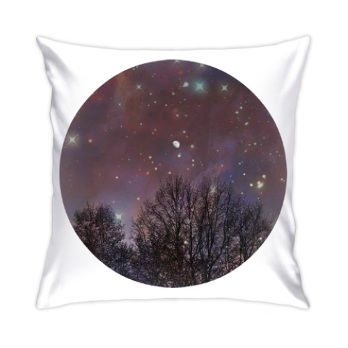 Подушка с принтом Ночное небо