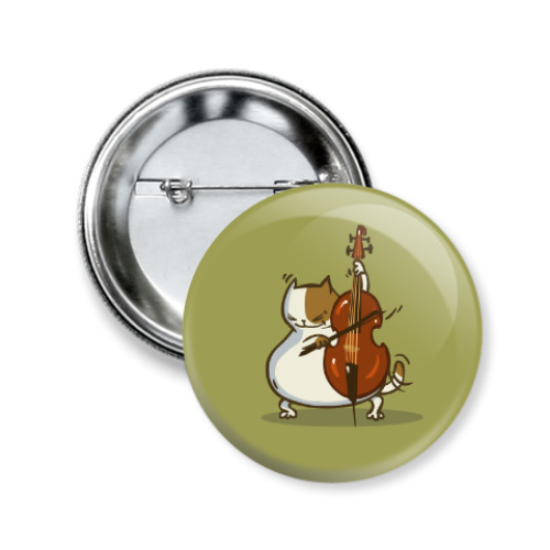 Значок 50мм с принтом Пятничный Котик №24