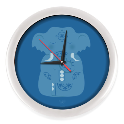 Настенные часы с принтом Animal Zen: E is for Elephant