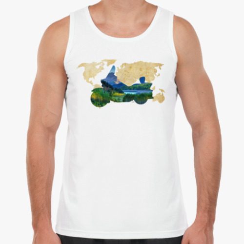 Майка с принтом Мотопейзаж