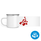 Кружка металлическая белая (круговая запечатка)