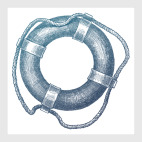 Море винтаж спасательный круг