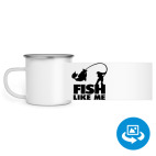 Кружка металлическая белая (круговая запечатка)