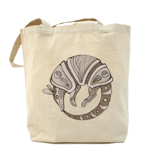 Сумка шоппер с принтом Броненосец