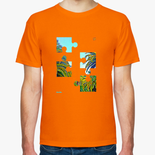 Футболка с принтом Пазл
