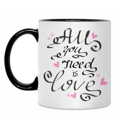 Кружка с принтом Все что нужно это любовь