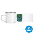 Кружка металлическая белая (круговая запечатка)