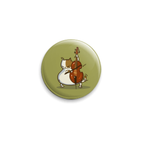 Значок 25мм с принтом Пятничный Котик №24