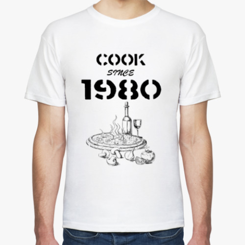 Футболка с принтом Cook Since 1980