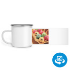 Кружка металлическая белая (круговая запечатка)