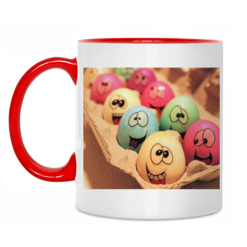 Кружка с принтом Пасхальные яйца