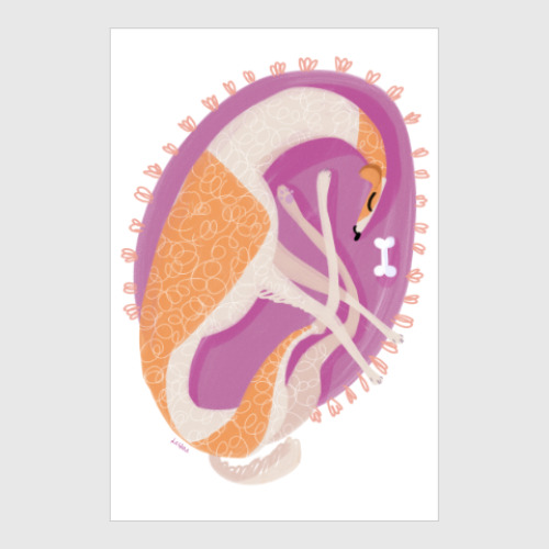 Постер Спящая русская борзая