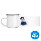 Кружка металлическая белая (круговая запечатка)