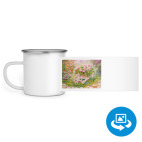 Кружка металлическая белая (круговая запечатка)