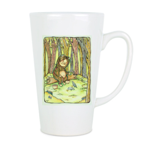 Чашка Латте с принтом Лесной тролль