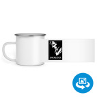 Кружка металлическая белая (круговая запечатка)