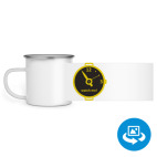 Кружка металлическая белая (круговая запечатка)