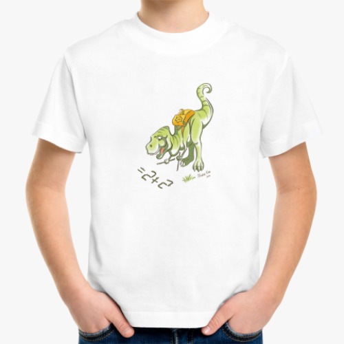 Детская футболка с принтом T-rex