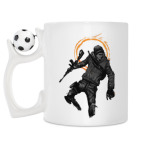 Кружка с футбольным мячиком