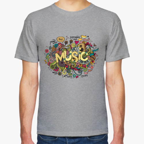 Футболка с принтом 'Music'