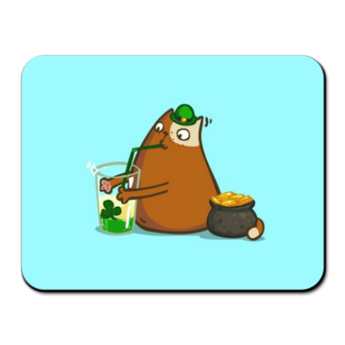 Коврик для мыши с принтом Патрикот — Пятничный Котик №47