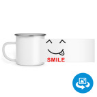 Кружка металлическая белая (круговая запечатка)